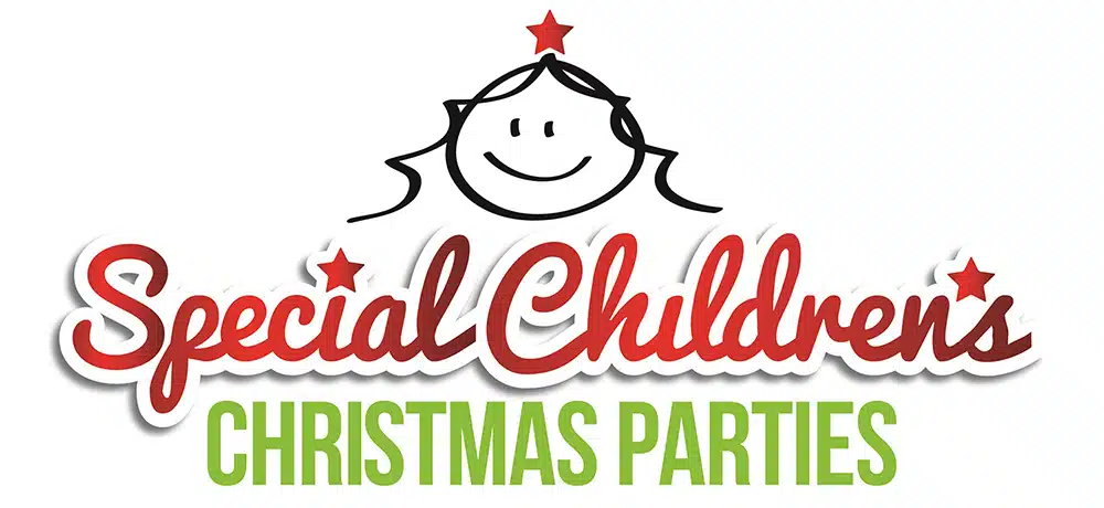 special children's christmas party logo